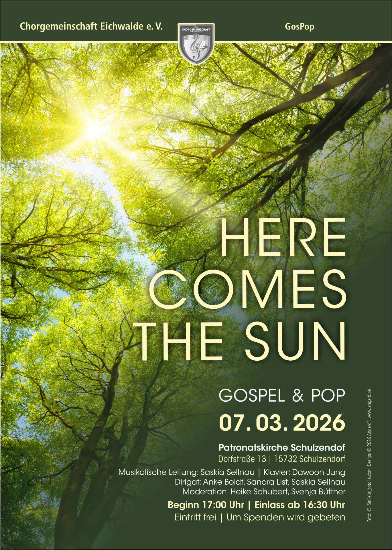 Du betrachtest gerade GOSPEL & POP Frühjahrskonzert in der Patronatskirche Schulzendorf