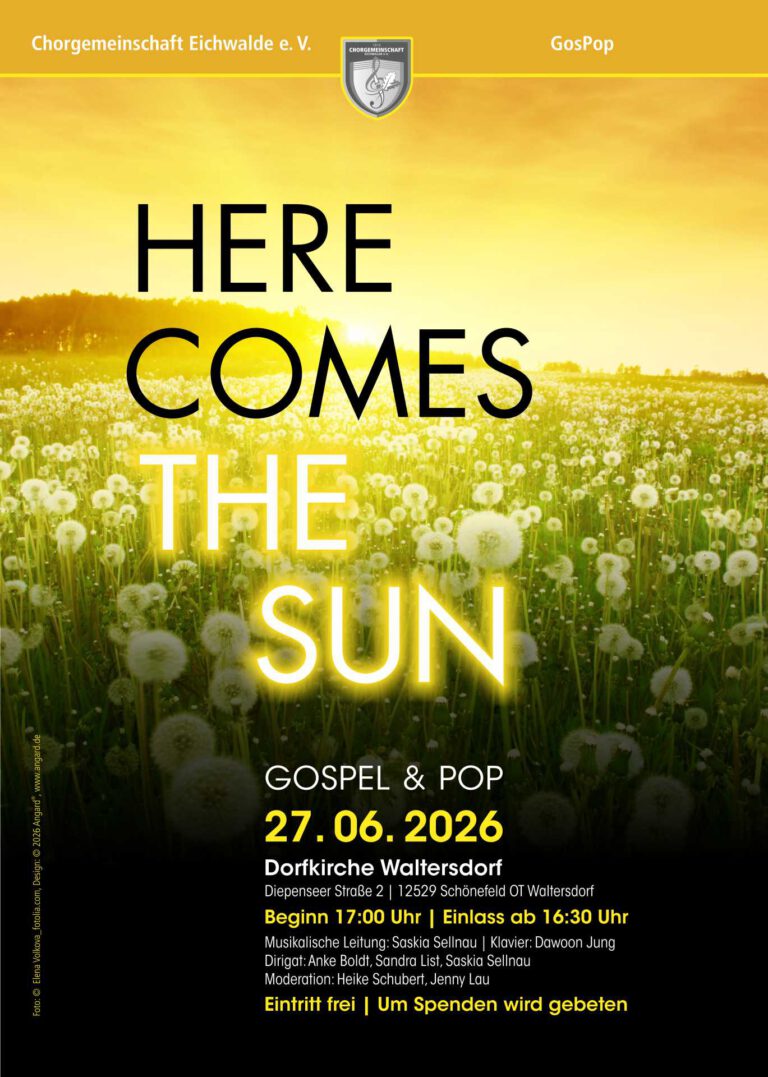 Mehr über den Artikel erfahren GOSPEL & POP Frühlingskonzert in der Dorfkirche Waltersdorf